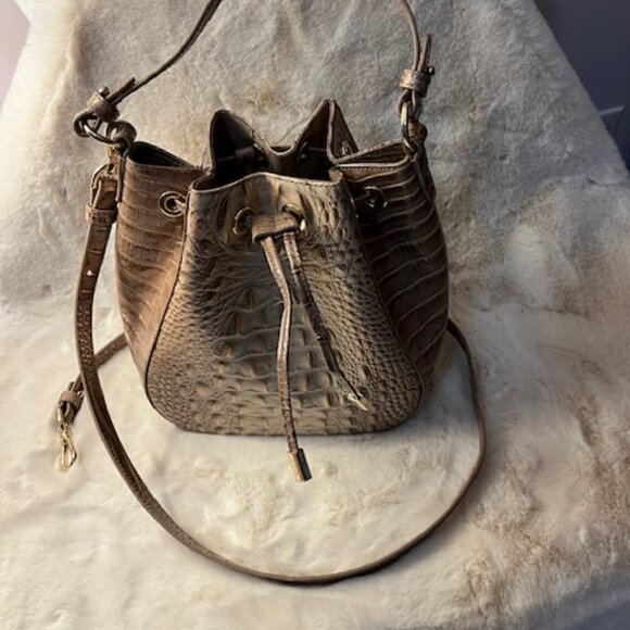 Brahmin - Melbourne Melinda Bucket Bag & Ady Wallet - Ombre Taupe - Picture 2 of 7